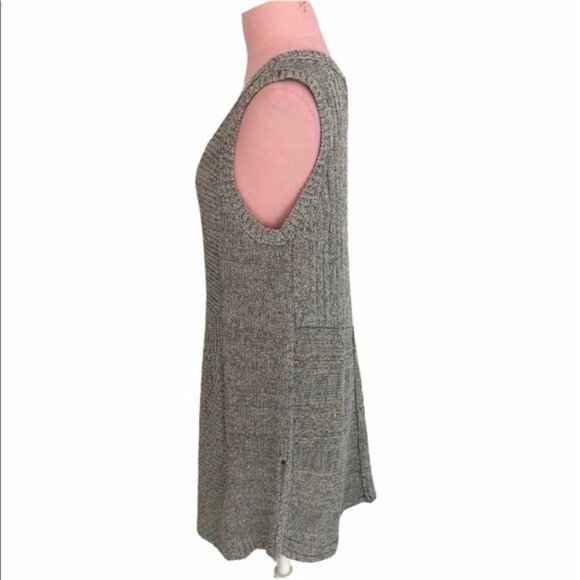 Anthropologie Sparrow Sleeveless Tunic Sweater, Grey Marled Size Medium EUC - Picture 4 of 8